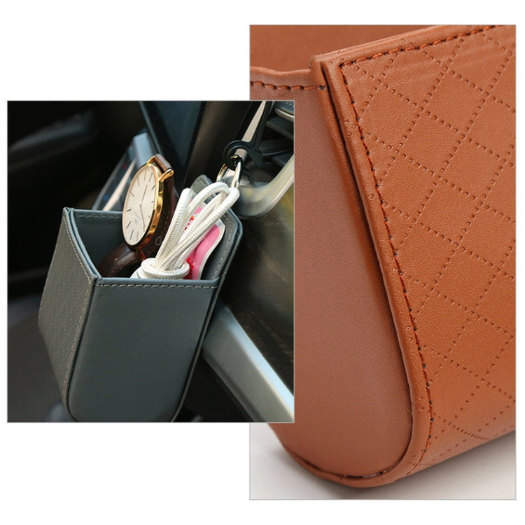 Car Air Outlet Leather Multifunctional Mobile Phone Card Hanging Storage Box
