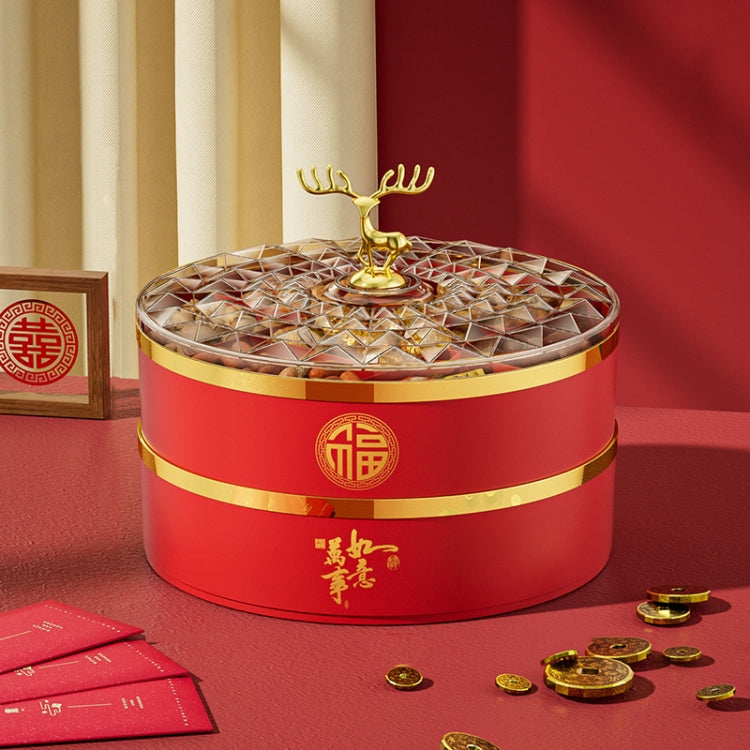 Candy Box Home Multi-Layer New Year Fruit Tray Compartmentalized Dry Fruit Box With Lid
