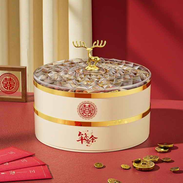 Candy Box Home Multi-Layer New Year Fruit Tray Compartmentalized Dry Fruit Box With Lid