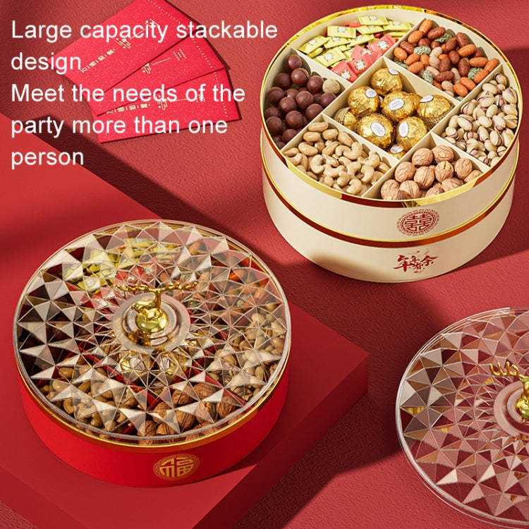 Candy Box Home Multi-Layer New Year Fruit Tray Compartmentalized Dry Fruit Box With Lid
