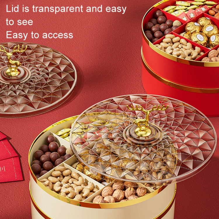 Candy Box Home Multi-Layer New Year Fruit Tray Compartmentalized Dry Fruit Box With Lid