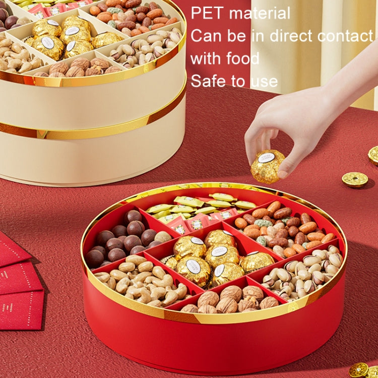 Candy Box Home Multi-Layer New Year Fruit Tray Compartmentalized Dry Fruit Box With Lid