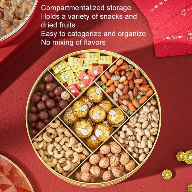 Candy Box Home Multi-Layer New Year Fruit Tray Compartmentalized Dry Fruit Box With Lid