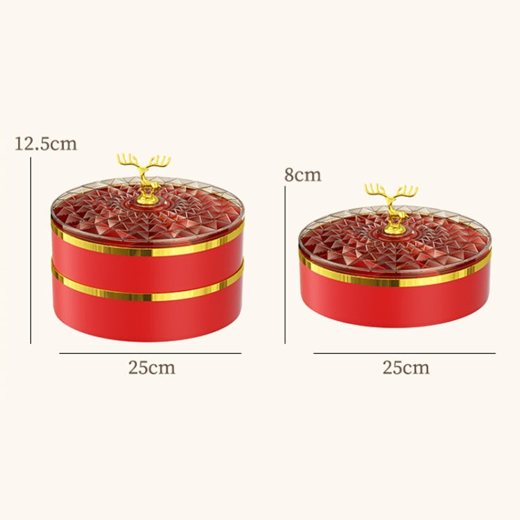 Candy Box Home Multi-Layer New Year Fruit Tray Compartmentalized Dry Fruit Box With Lid