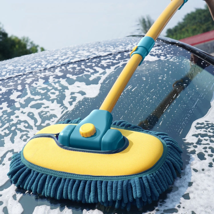 Curved Rod Car Wash Mop Retractable Cleaning Tool No Harm Car Special Soft Brush