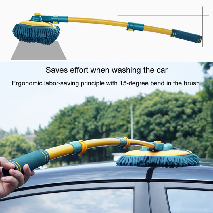 Curved Rod Car Wash Mop Retractable Cleaning Tool No Harm Car Special Soft Brush