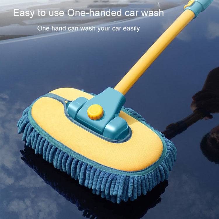 Curved Rod Car Wash Mop Retractable Cleaning Tool No Harm Car Special Soft Brush