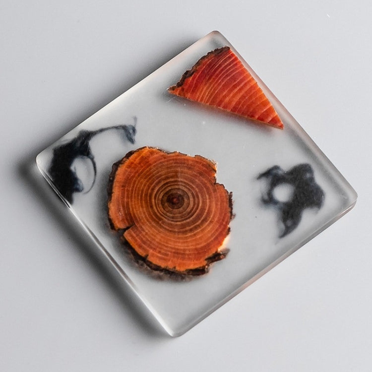 Resin Pine Spliced Insulated Tea Coaster Home Living Room Decoration Accessories