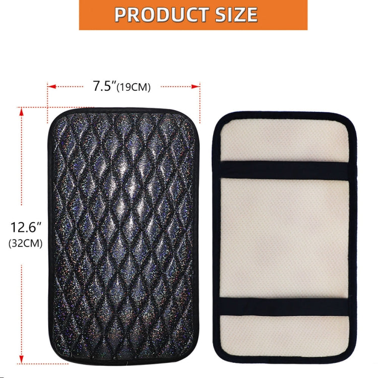 Glitter Car Center Console Cover Mat PU Leather Car Armrest Cover