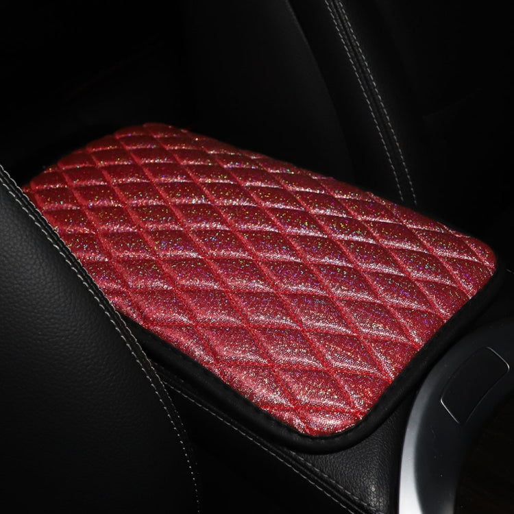 Glitter Car Center Console Cover Mat PU Leather Car Armrest Cover