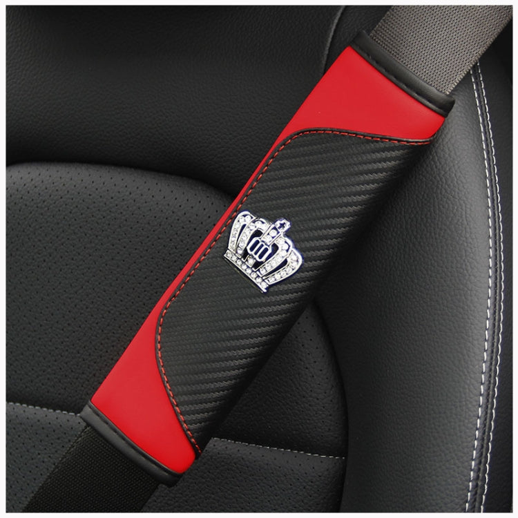 Car Seat Belt Cover Carbon Fiber Leather Auto Seat Shoulder Protection