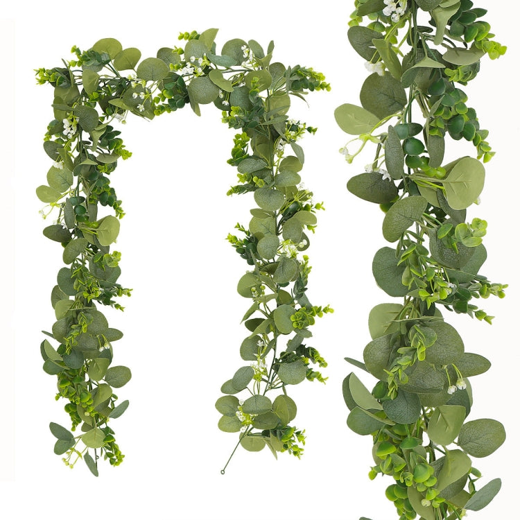 180cm Simulation Greenery Eucalyptus Ivy Leaf Rattan Hanging Fake Flower Decoration Rattan
