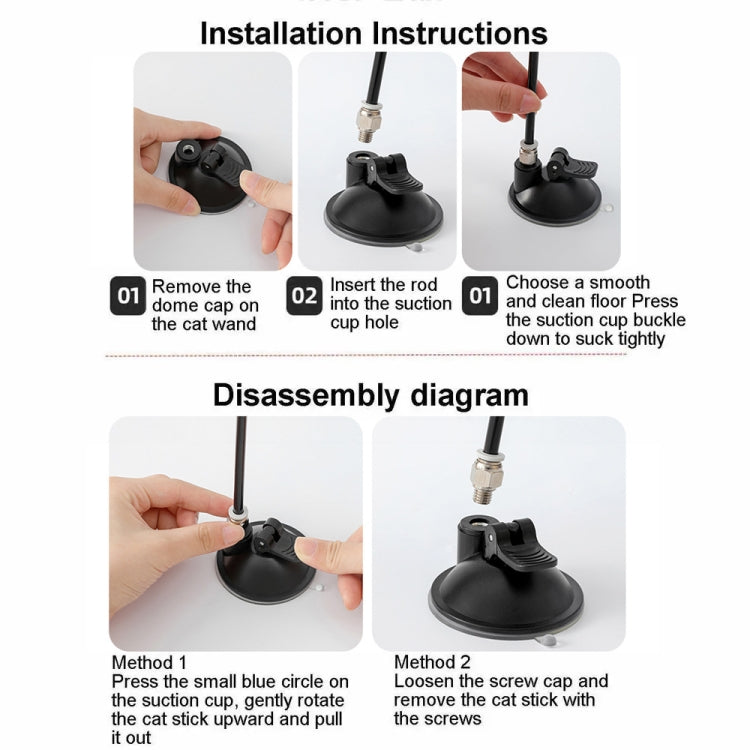 Suction Cup Funny Cat Wand Toy Cat Playing Pole
