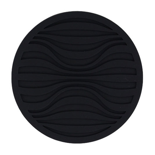 10x0.5cm Round Silicone Coaster Non-Slip Wave Mug Heat Insulation Cushion Drainage Coffee And Tea Coaster