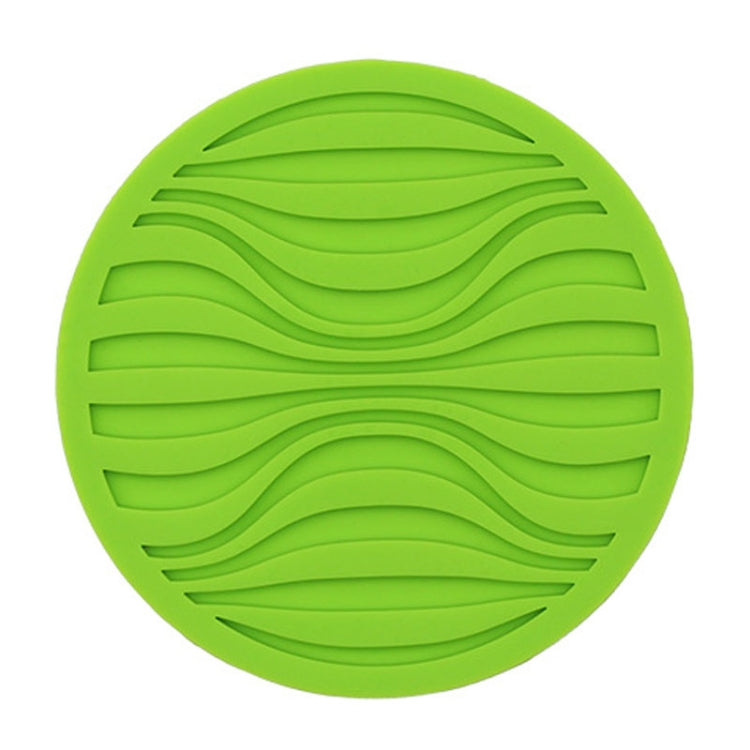 10x0.5cm Round Silicone Coaster Non-Slip Wave Mug Heat Insulation Cushion Drainage Coffee And Tea Coaster