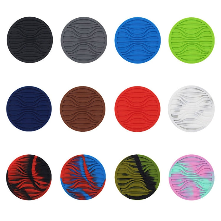 10x0.5cm Round Silicone Coaster Non-Slip Wave Mug Heat Insulation Cushion Drainage Coffee And Tea Coaster