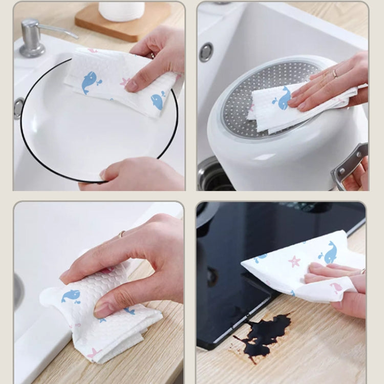 Hanging Disposable Rag Kitchen Wet And Dry Dual-use Dishcloths Towels