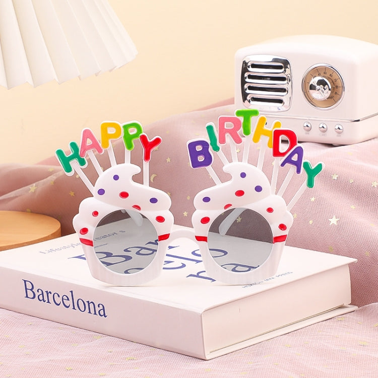 2pcs Party Glasses Children Hats Headwear Birthday Photo Decorations, Random Pattern Delivery