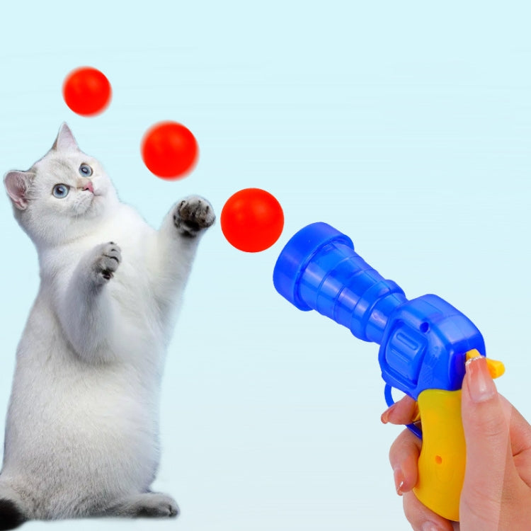 Cat Interactive Plush Toy Silent Plush Ball Launcher Pet Toy Balls