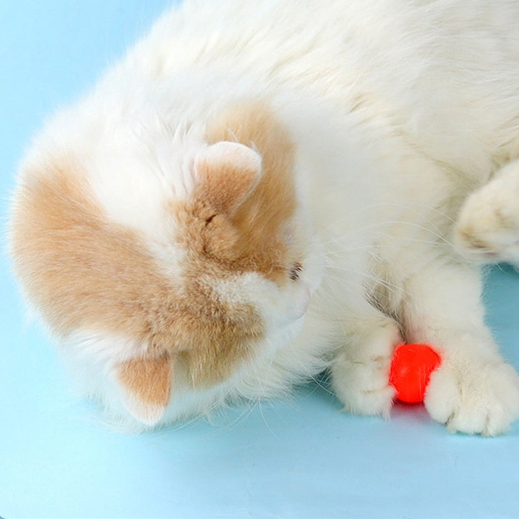 Cat Interactive Plush Toy Silent Plush Ball Launcher Pet Toy Balls