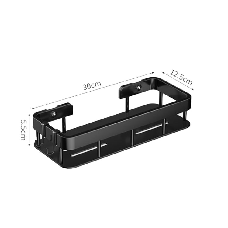 Wall-mounted Kitchen and Bathroom Storage Rack with 4 Hooks
