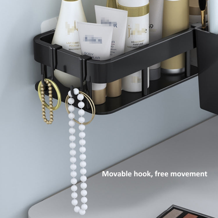Wall-mounted Kitchen and Bathroom Storage Rack with 4 Hooks