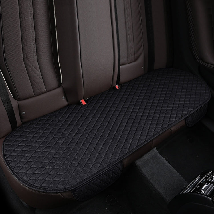 Non-Slip Rhombus Imitation Linen Car Seat Cushion