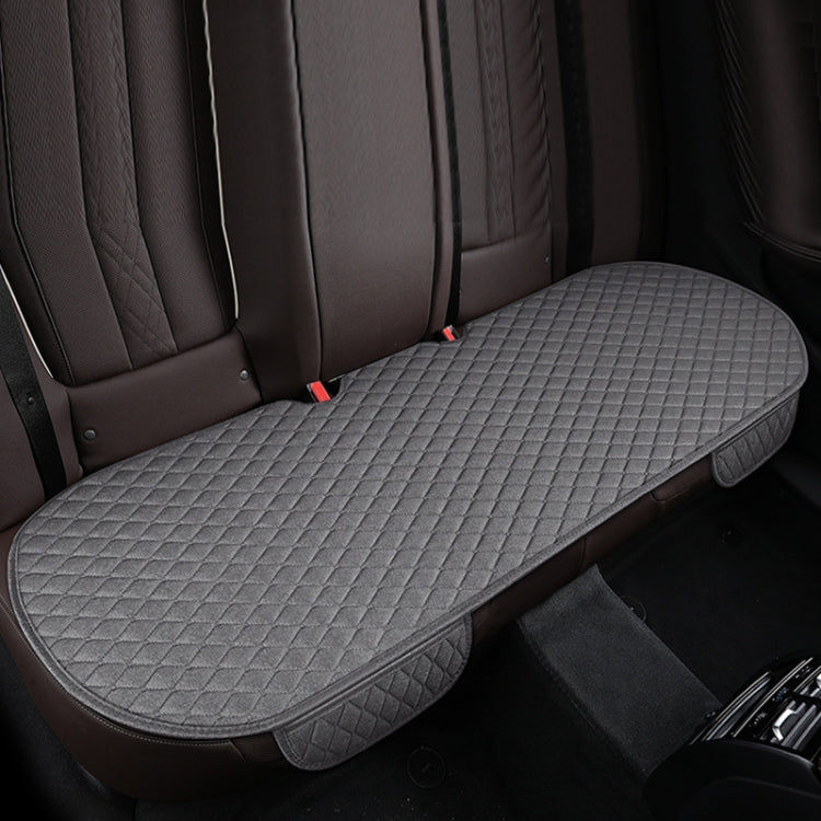 Non-Slip Rhombus Imitation Linen Car Seat Cushion