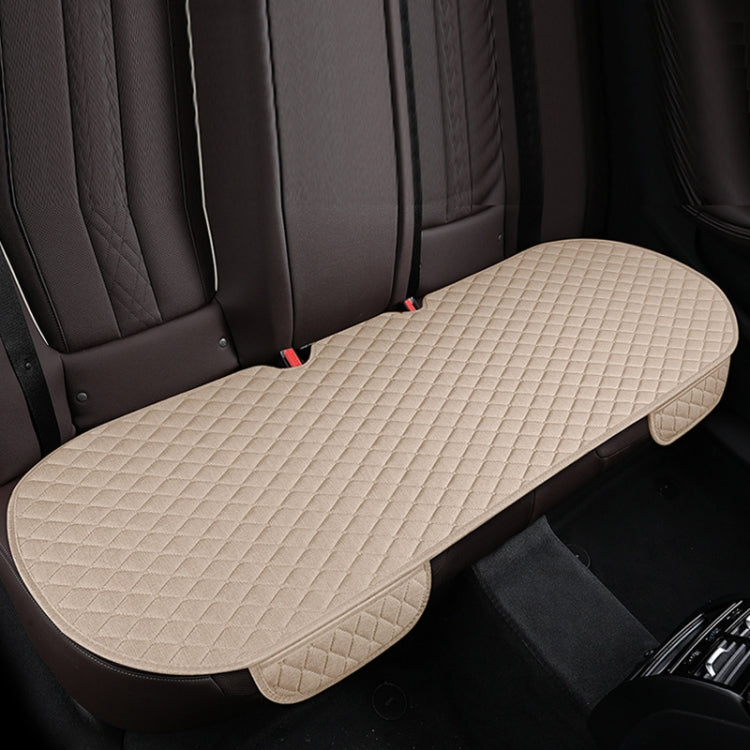 Non-Slip Rhombus Imitation Linen Car Seat Cushion