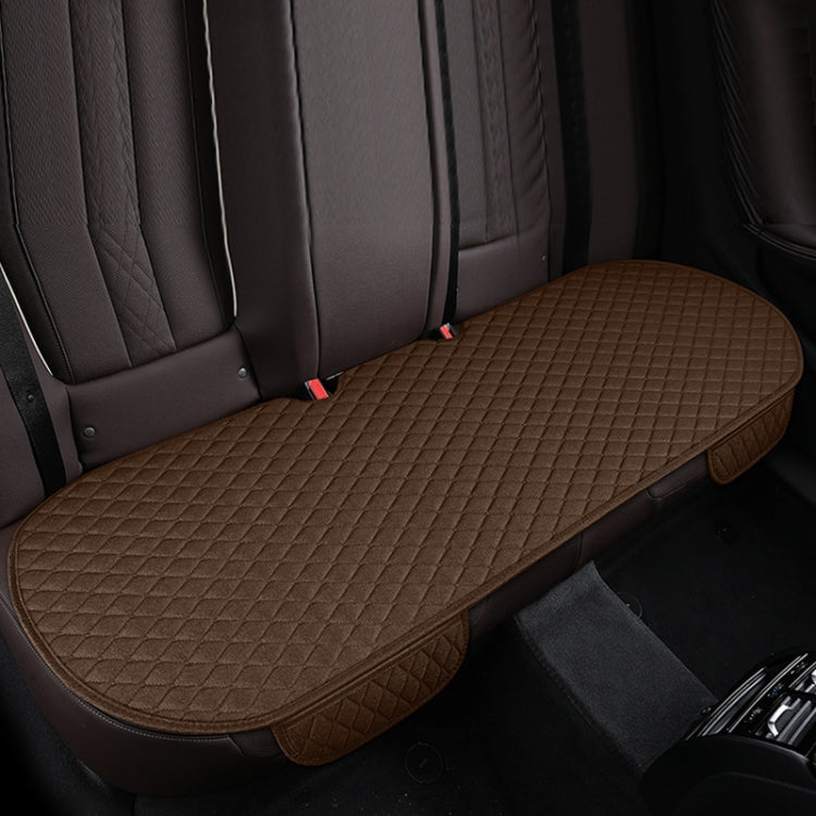 Non-Slip Rhombus Imitation Linen Car Seat Cushion