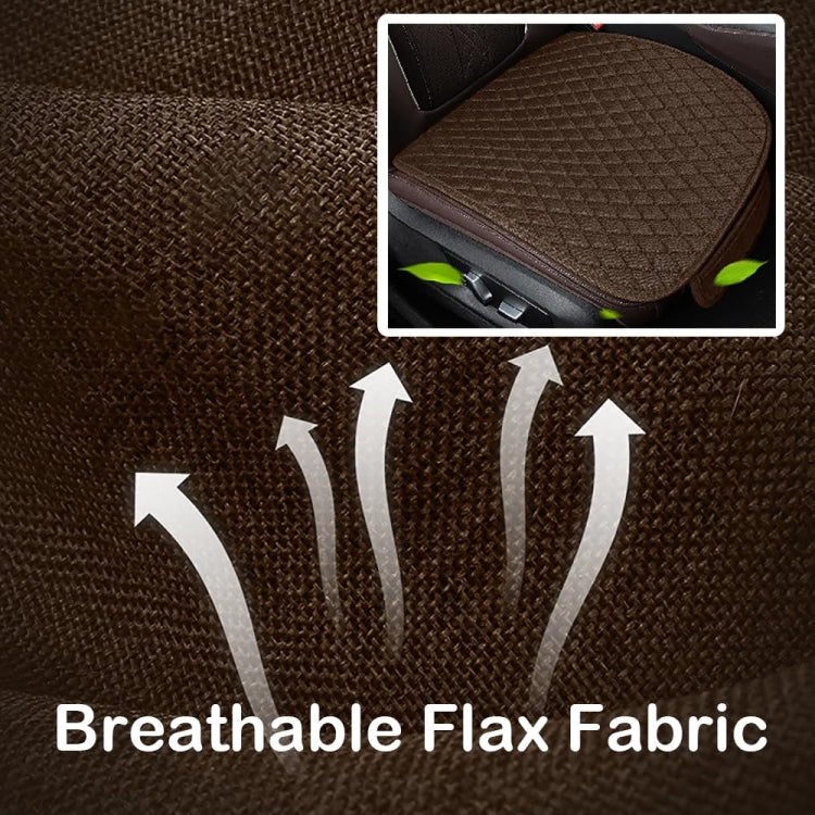 Non-Slip Rhombus Imitation Linen Car Seat Cushion