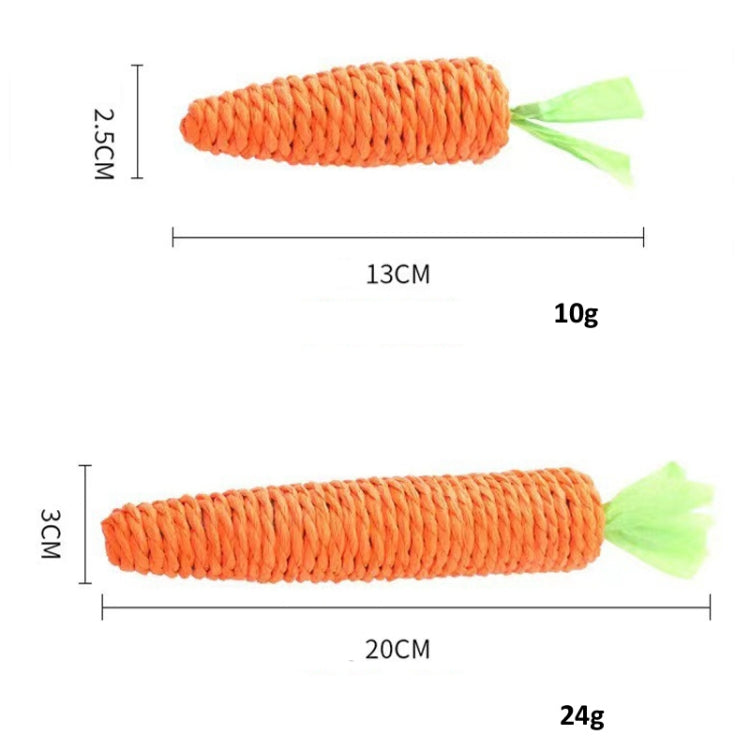 Carrot Cat Chew Rope Toy Bite Resistant Stick Built-in Bell