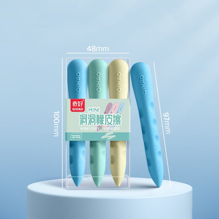 3pcs /Box QIHAO 8870 Cave Eraser For Elementary School Students No Trace No Chip Eraser