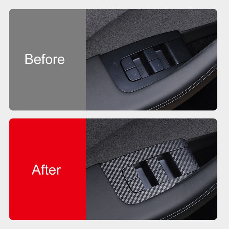 4pcs /Set For Tesla Model 3 Lift Window Button Sticker Car Interior