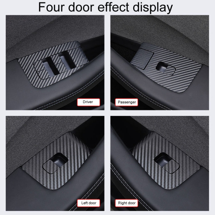 4pcs /Set For Tesla Model 3 Lift Window Button Sticker Car Interior