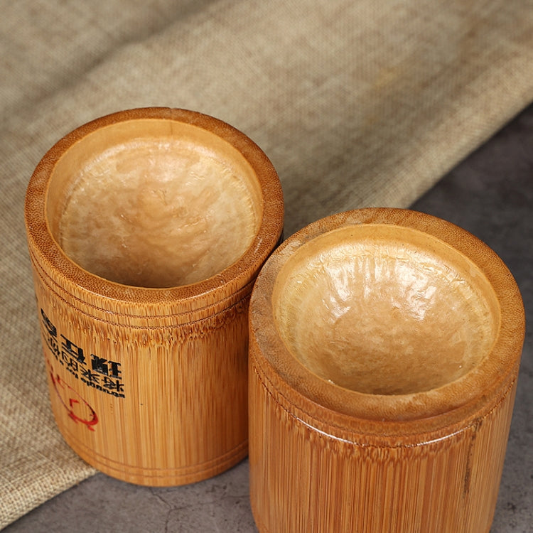 Bamboo Carved Round Pen Holder Multifunctional Desktop Storage Box