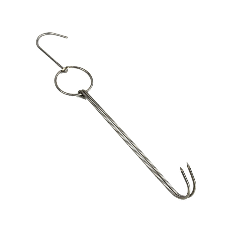 Stainless Steel Double Ring Duck Cooker Hanger Outdoor Barbecue Hanging Hook Stand