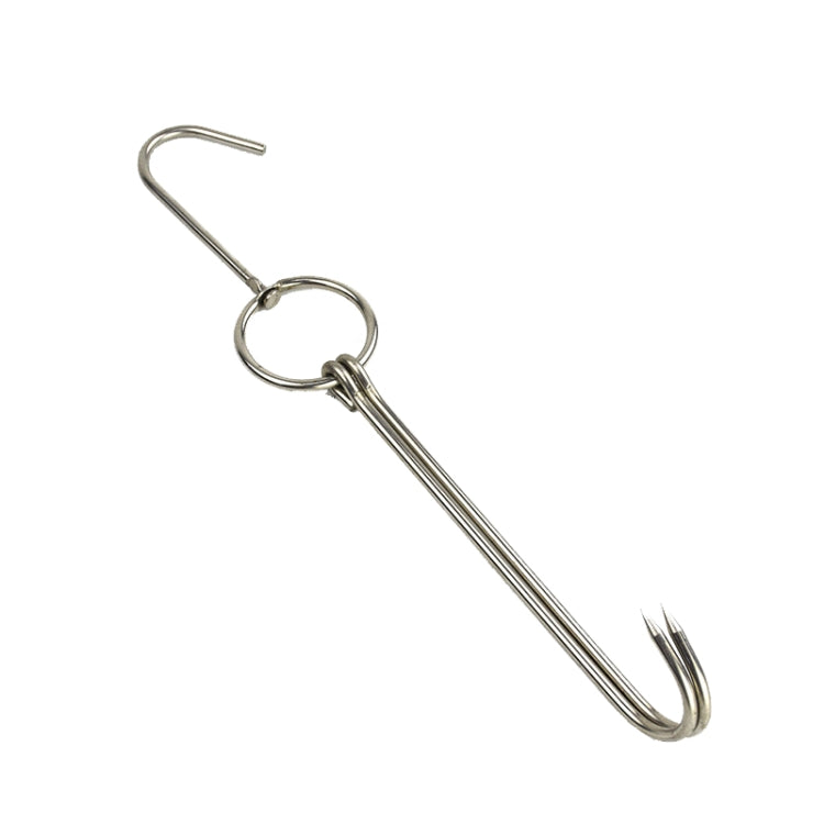Stainless Steel Double Ring Duck Cooker Hanger Outdoor Barbecue Hanging Hook Stand