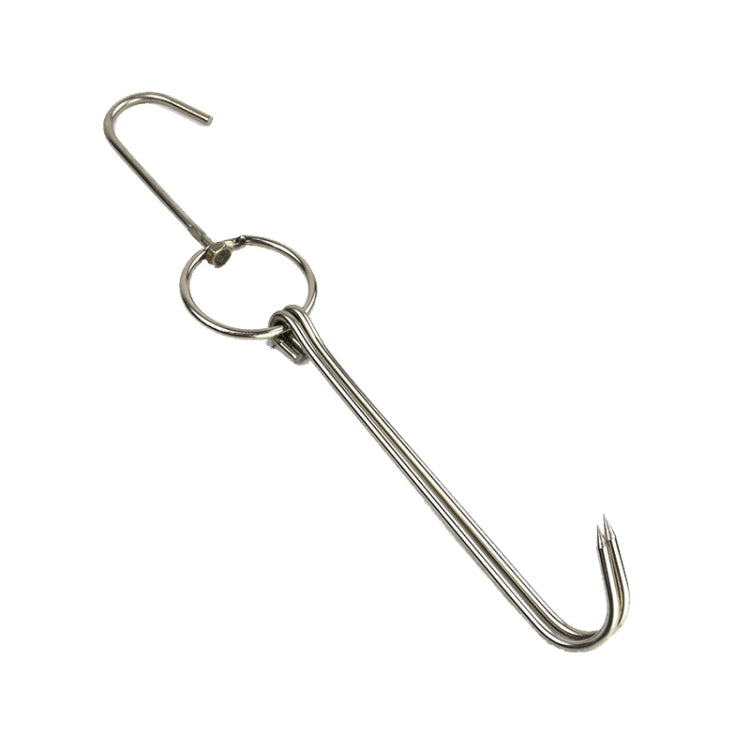Stainless Steel Double Ring Duck Cooker Hanger Outdoor Barbecue Hanging Hook Stand