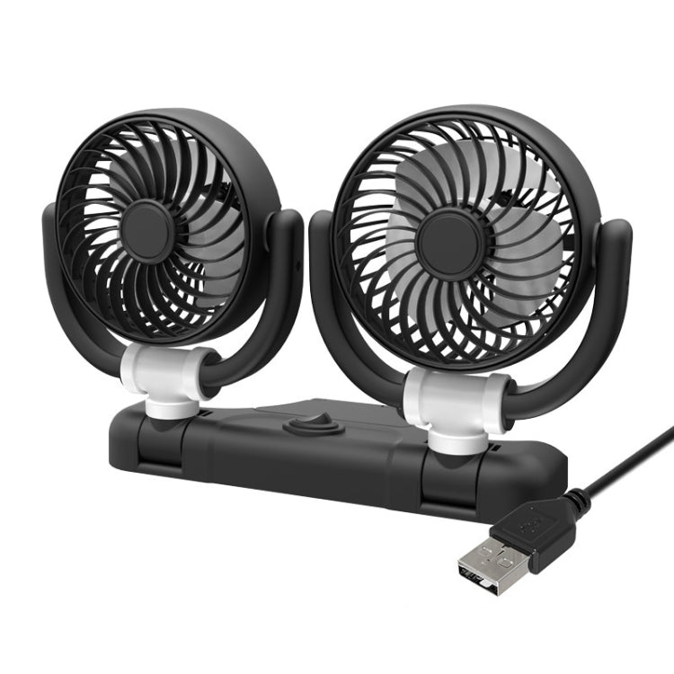 SUITU Car Foldable Cooling Fan Automobile Summer Temperature Reduction Fan, Dual 12V Cigarette Lighter Energized, Dual 24V Cigarette Lighter Energized, Dual 5V USB Energized, Single 12V Cigarette Lighter Energized, Single 24V Cigarette Lighter Energized