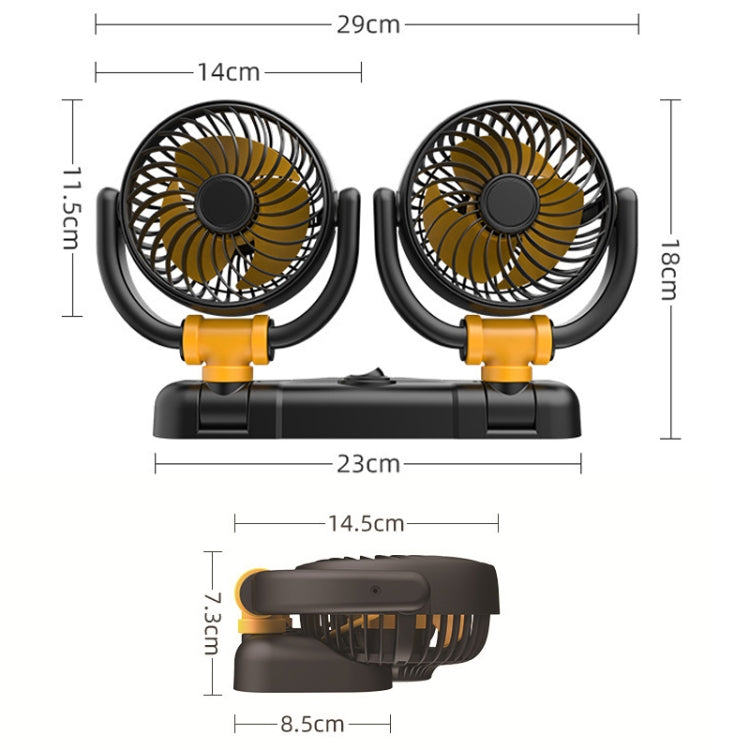 SUITU Car Foldable Cooling Fan Automobile Summer Temperature Reduction Fan, Dual 12V Cigarette Lighter Energized, Dual 24V Cigarette Lighter Energized, Dual 5V USB Energized, Single 12V Cigarette Lighter Energized, Single 24V Cigarette Lighter Energized