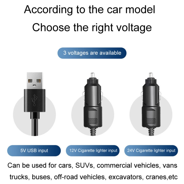 SUITU Car Foldable Cooling Fan Automobile Summer Temperature Reduction Fan, Dual 12V Cigarette Lighter Energized, Dual 24V Cigarette Lighter Energized, Dual 5V USB Energized, Single 12V Cigarette Lighter Energized, Single 24V Cigarette Lighter Energized