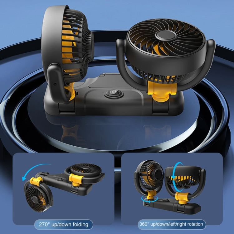SUITU Car Foldable Cooling Fan Automobile Summer Temperature Reduction Fan, Dual 12V Cigarette Lighter Energized, Dual 24V Cigarette Lighter Energized, Dual 5V USB Energized, Single 12V Cigarette Lighter Energized, Single 24V Cigarette Lighter Energized