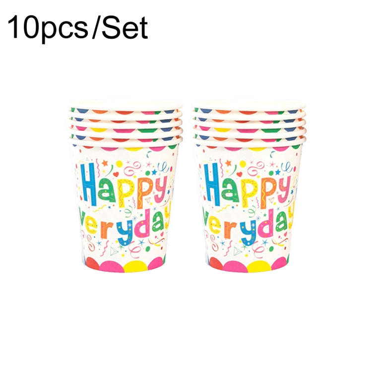 10pcs /Set Birthday Colorful Disposable Tableware Theme Party Decoration Set