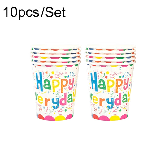10pcs /Set Birthday Colorful Disposable Tableware Theme Party Decoration Set