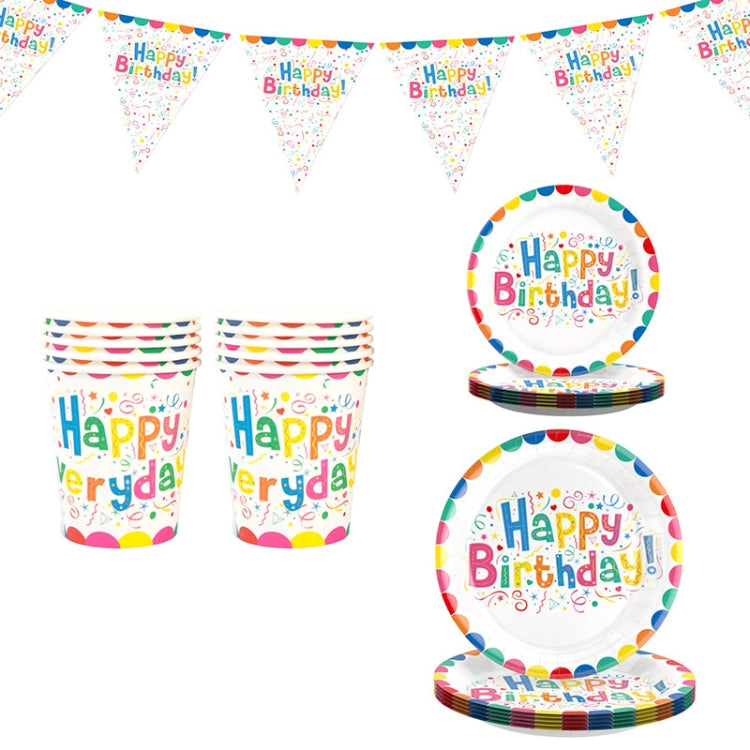 10pcs /Set Birthday Colorful Disposable Tableware Theme Party Decoration Set
