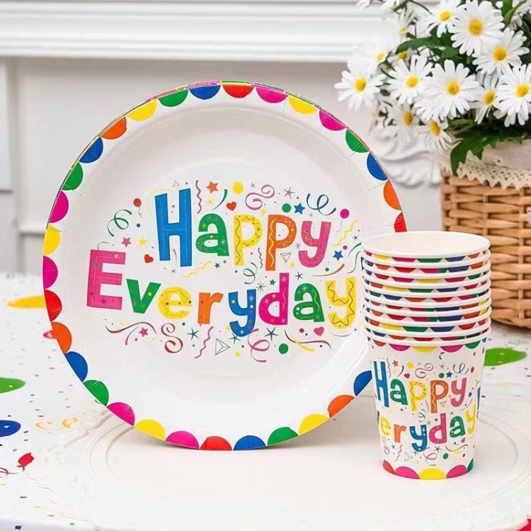 10pcs /Set Birthday Colorful Disposable Tableware Theme Party Decoration Set