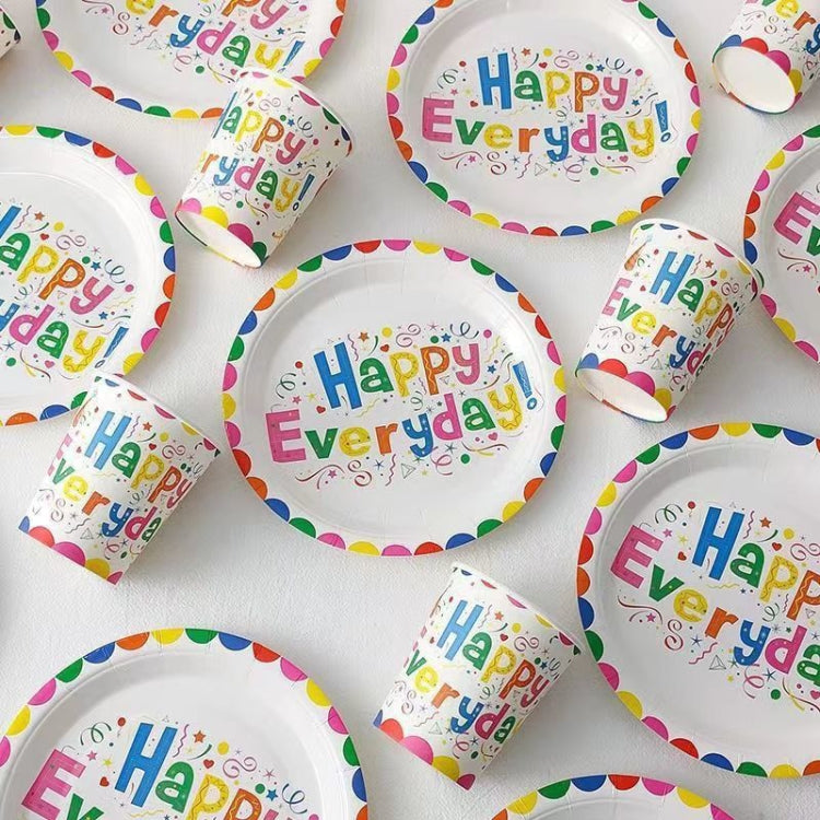 10pcs /Set Birthday Colorful Disposable Tableware Theme Party Decoration Set