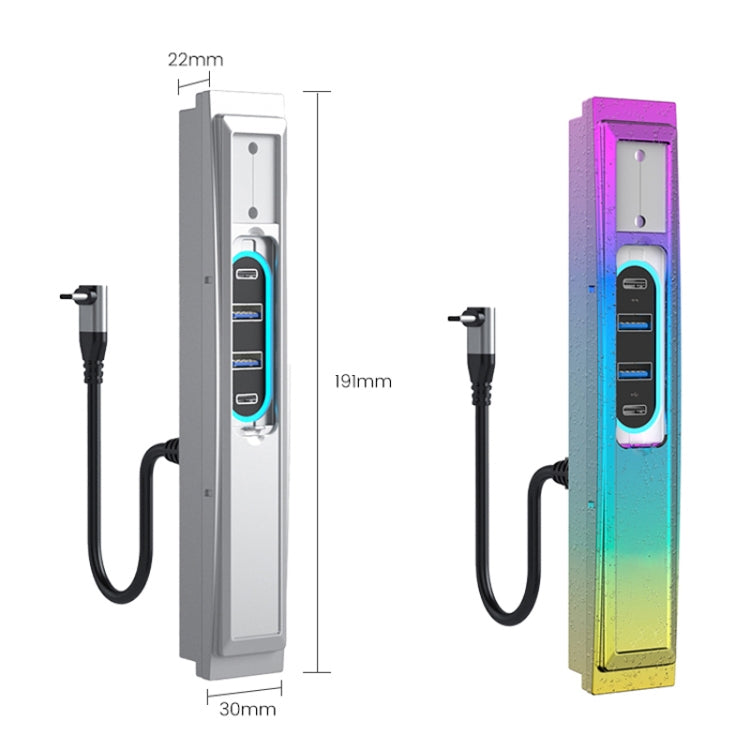 For Tesla Model 3/Y Center Control Type-C Multi-Port Fast Charging USB HUB Docking Station