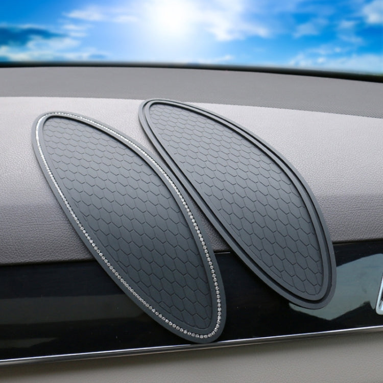 Car Center Console Ornaments Oval Anti-slip Mat